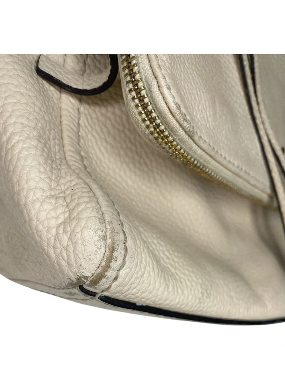 Kate Spade New York Pebbled Leather Shoulder Crossbody Bag Beige Taupe
